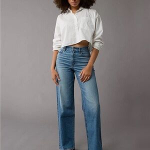 AE Strigid Curvy Super High-Waisted Baggy Straight Jean